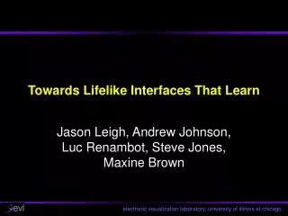 Towards Lifelike Interfaces That Learn