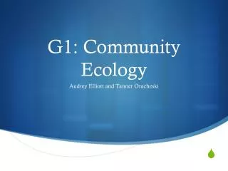 G1: Community Ecology