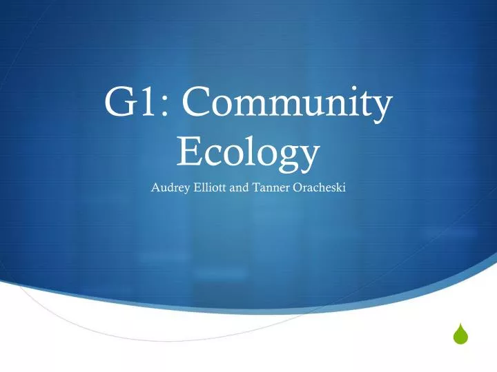 g1 community ecology