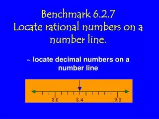 benchmark 6 2 7 locate rational numbers on a number line