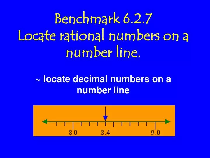 benchmark 6 2 7 locate rational numbers on a number line