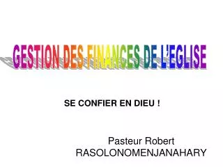pasteur robert rasolonomenjanahary