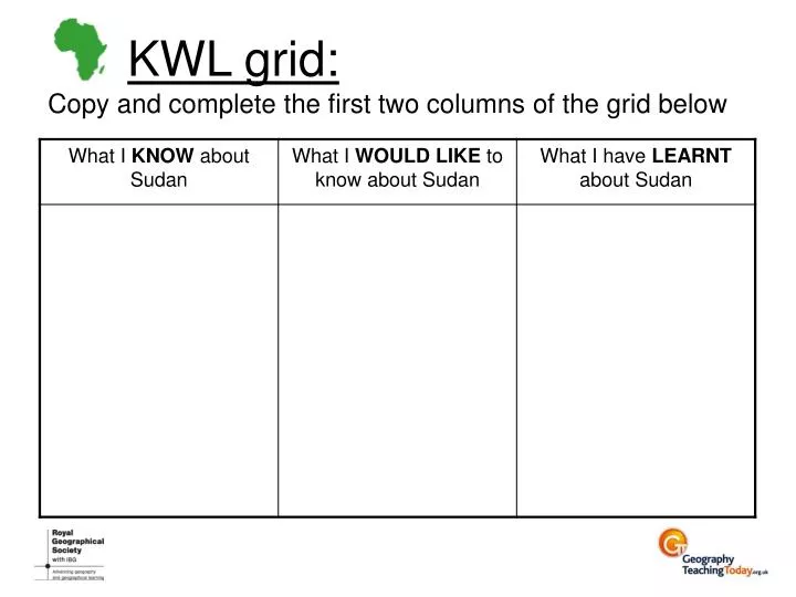 kwl grid copy and complete the first two columns of the grid below