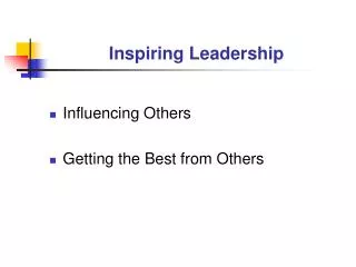 Inspiring Leadership