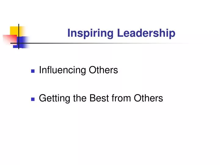 inspiring leadership