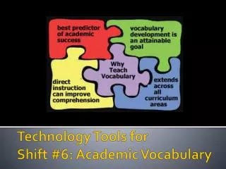 Technology Tools for Shift #6: Academic Vocabulary