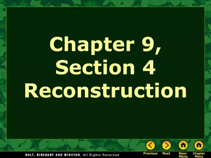 chapter 9 section 4 reconstruction