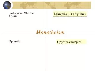 Monotheism