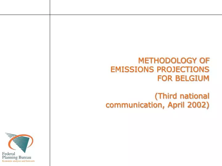 methodology of emissions projections for belgium third national communication april 2002
