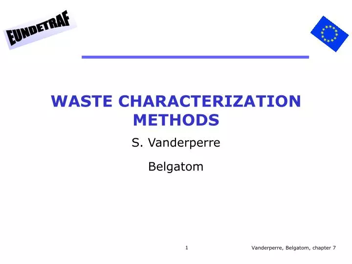 waste characterization methods