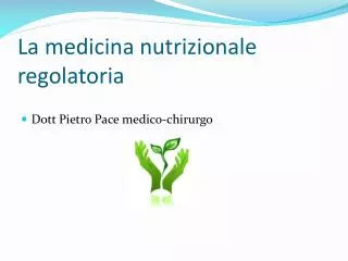 la medicina nutrizionale regolatoria