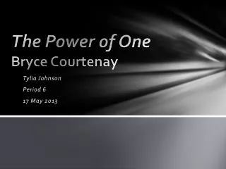 The Power of One Bryce Courtenay