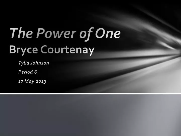 the power of one bryce courtenay