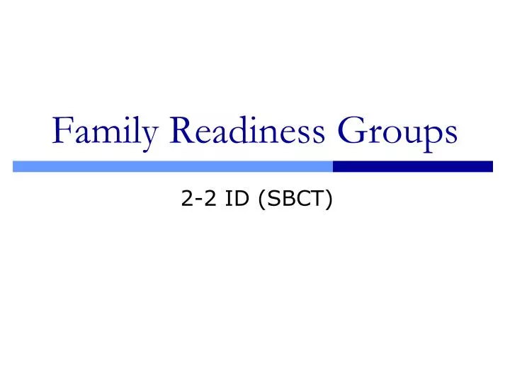 family readiness groups