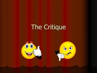 The Critique