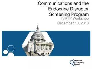 Communications and the Endocrine Disruptor Screening Program