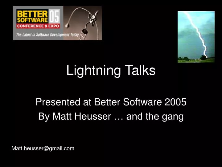 lightning talks