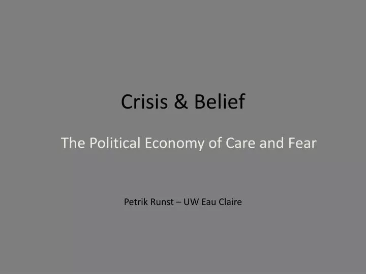 crisis belief
