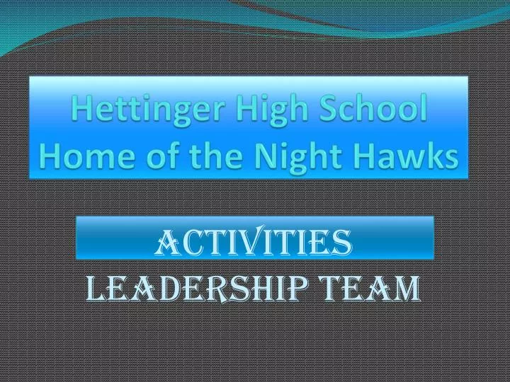 hettinger high school home of the night hawks