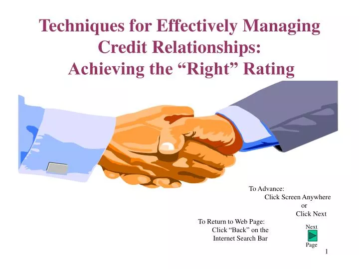 techniques for effectively managing credit relationships achieving the right rating