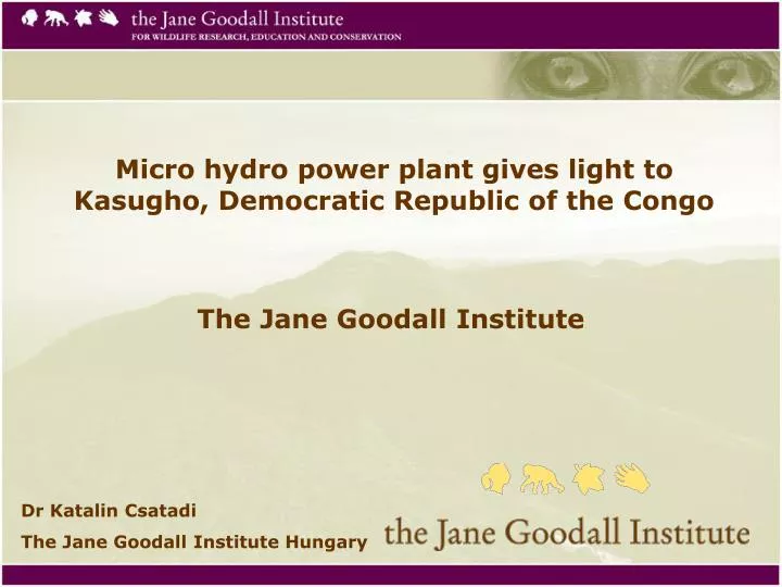 micro hydro power plant gives light to kasugho democratic republic of the congo