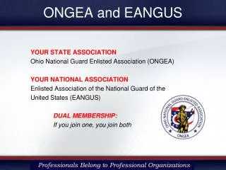 ONGEA and EANGUS