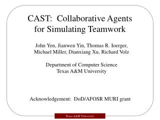 CAST: Collaborative Agents for Simulating Teamwork