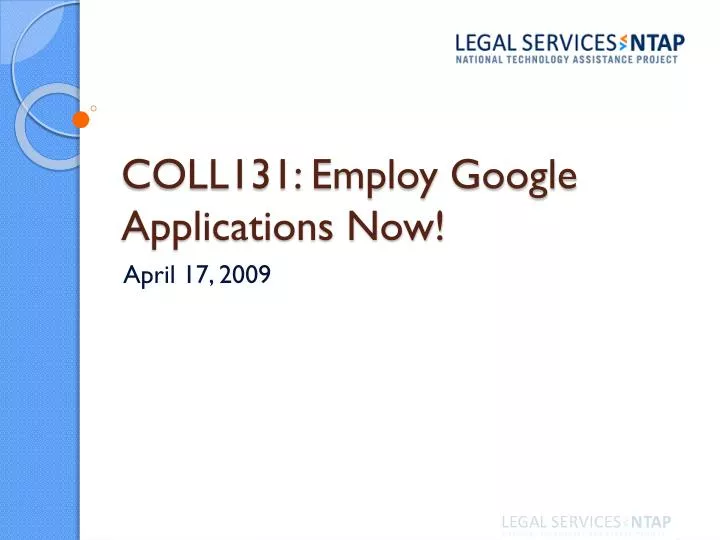 coll131 employ google applications now