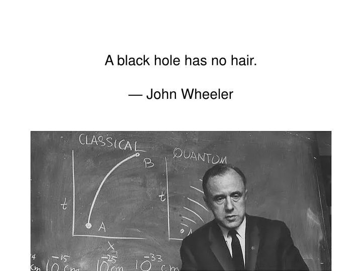a black hole has no hair john wheeler