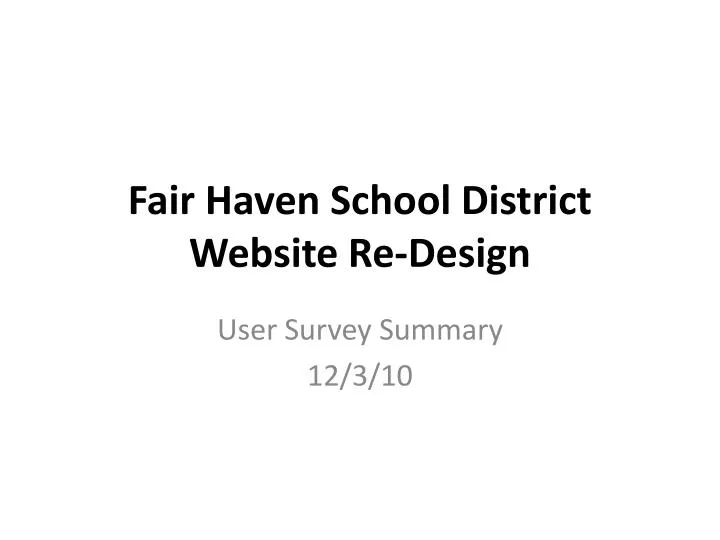 fair haven school district website re design