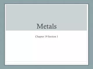 metals