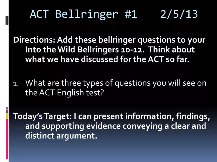 act bellringer 1 2 5 13