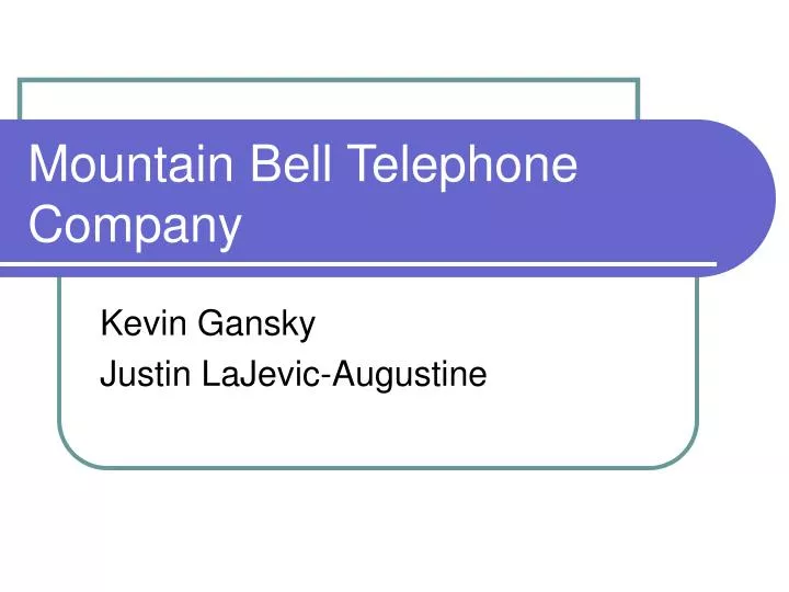 mountain bell telephone company