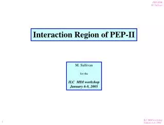 Interaction Region of PEP-II