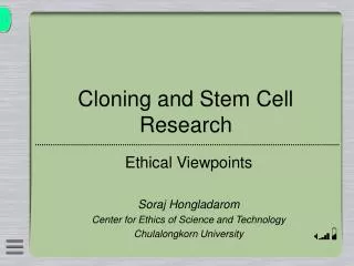Cloning and Stem Cell Research