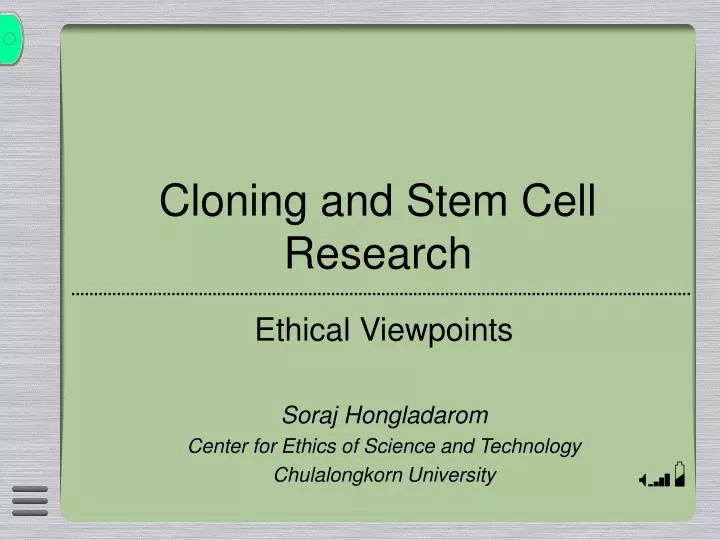 cloning and stem cell research