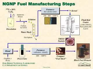NGNP Fuel Manufacturing Steps