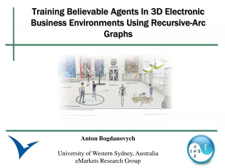 training believable agents in 3d electronic business environments using recursive arc graphs