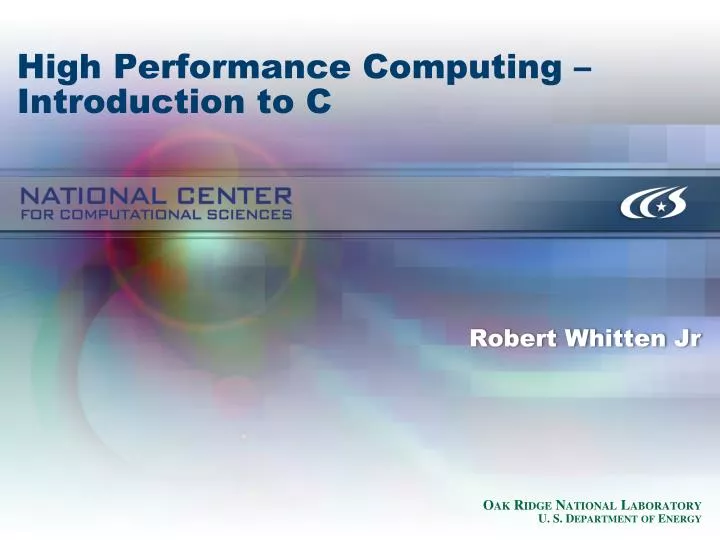 high performance computing introduction to c