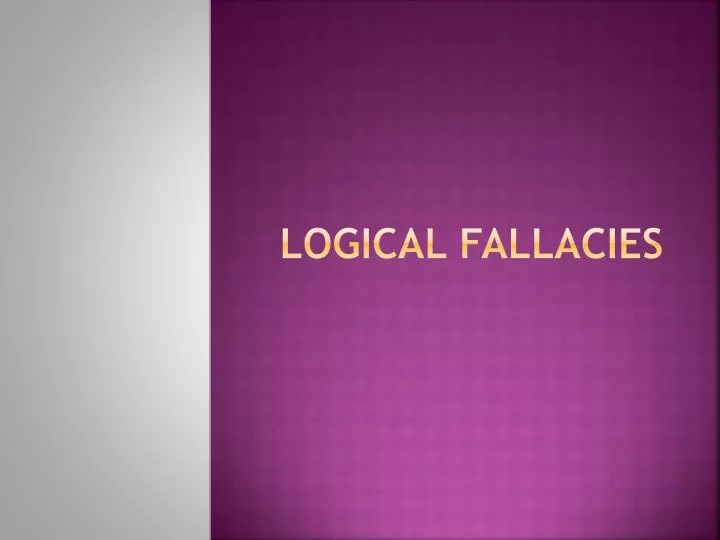 logical fallacies