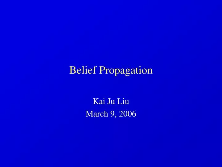 belief propagation