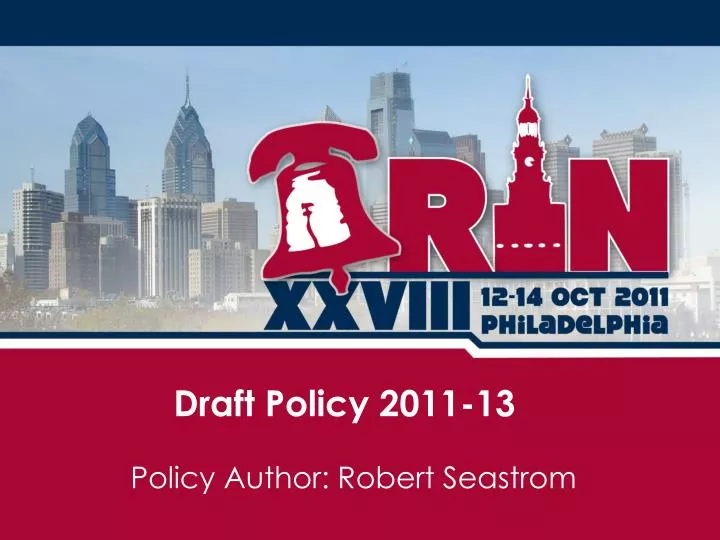 draft policy 2011 13