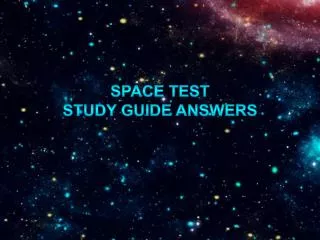 space test study guide answers