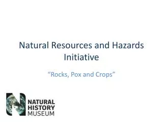 Natural Resources and Hazards Initiative