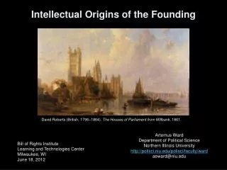 Intellectual Origins of the Founding