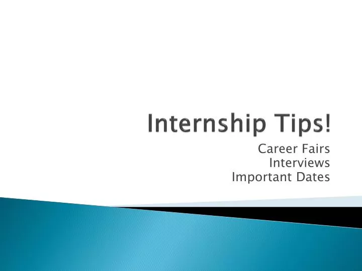 internship tips