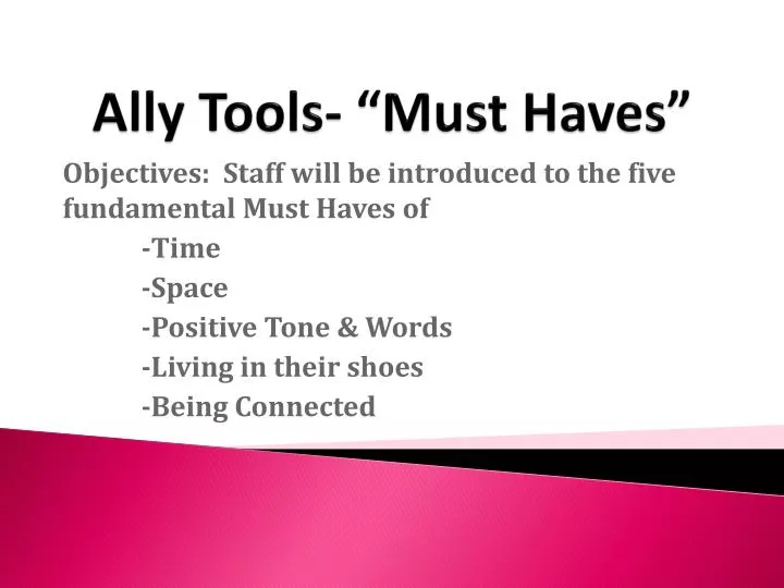 ally tools must haves
