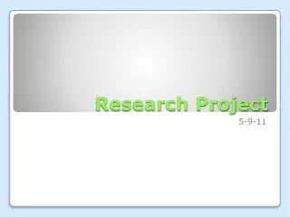 Research Project