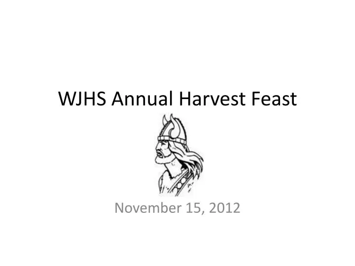 wjhs annual harvest feast