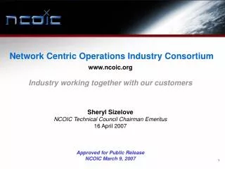 Network Centric Operations Industry Consortium ncoic